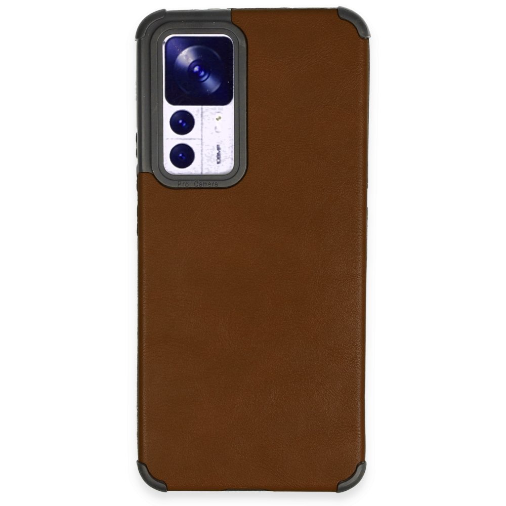  Xiaomi Mi 12T Kılıf Loop Deri Silikon - Kahverengi