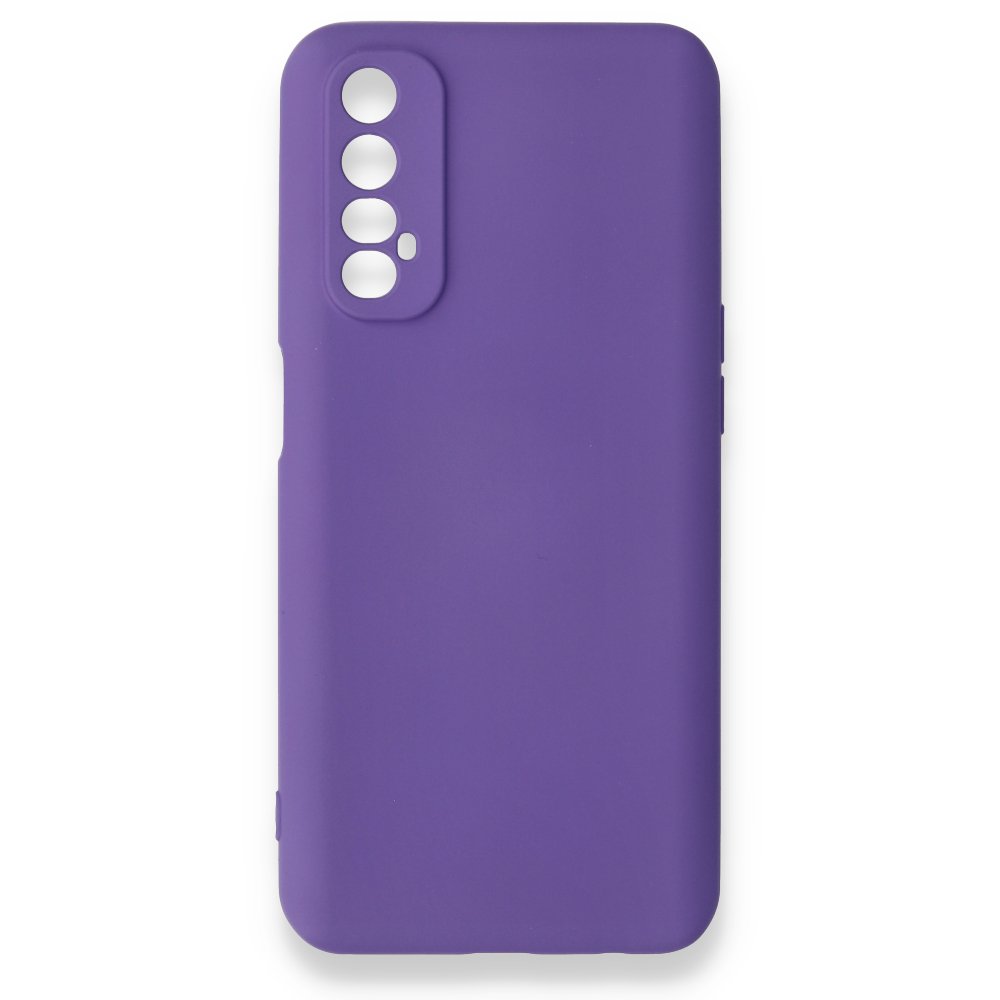 Realme 7 Kılıf Nano içi Kadife Silikon - Mor Realme 7 Kılıf Nano içi Kadife Silikon - Mor