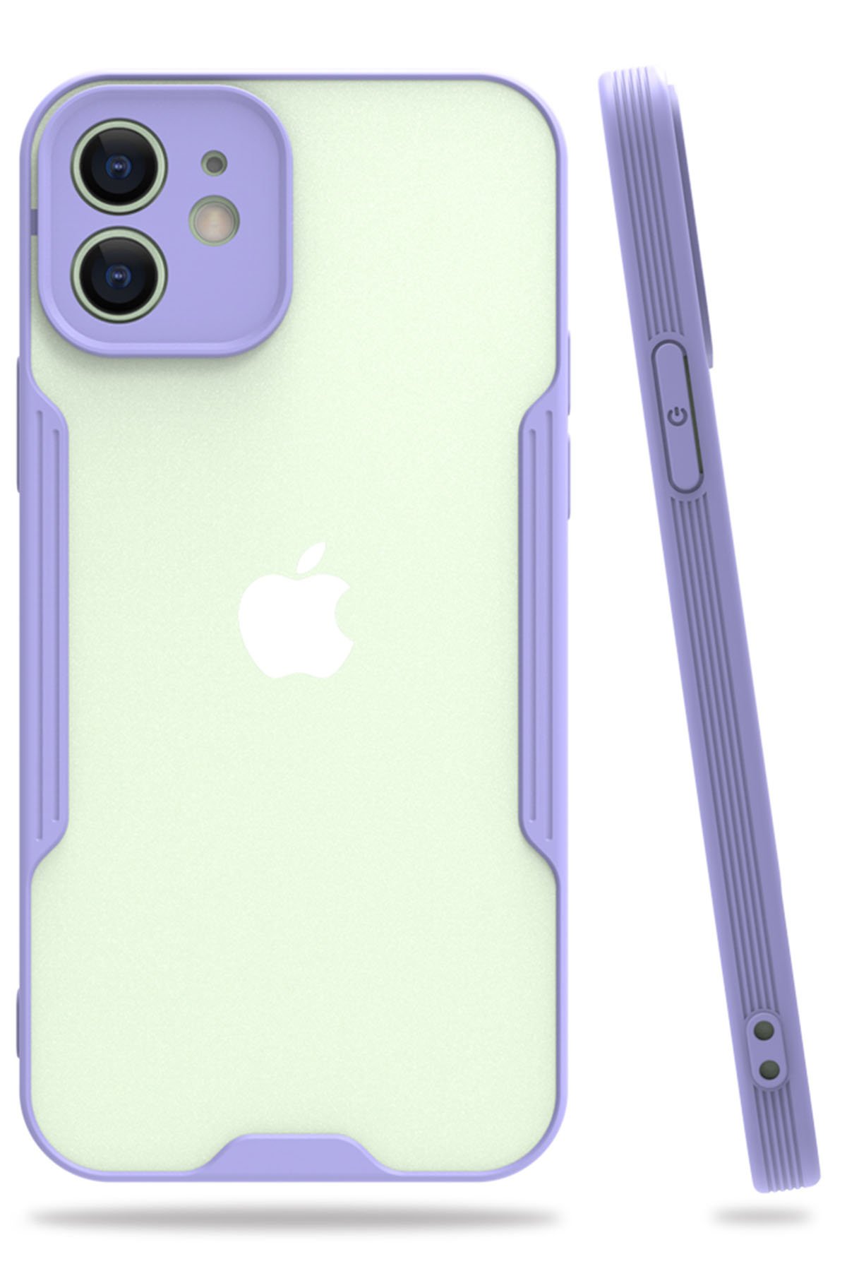  iPhone 12 Kılıf Platin Silikon - Lila