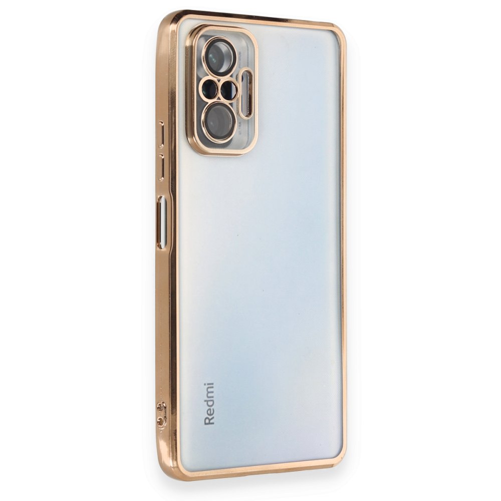 Redmi Note 10 Pro Kılıf Razer Lensli Silikon - Gold