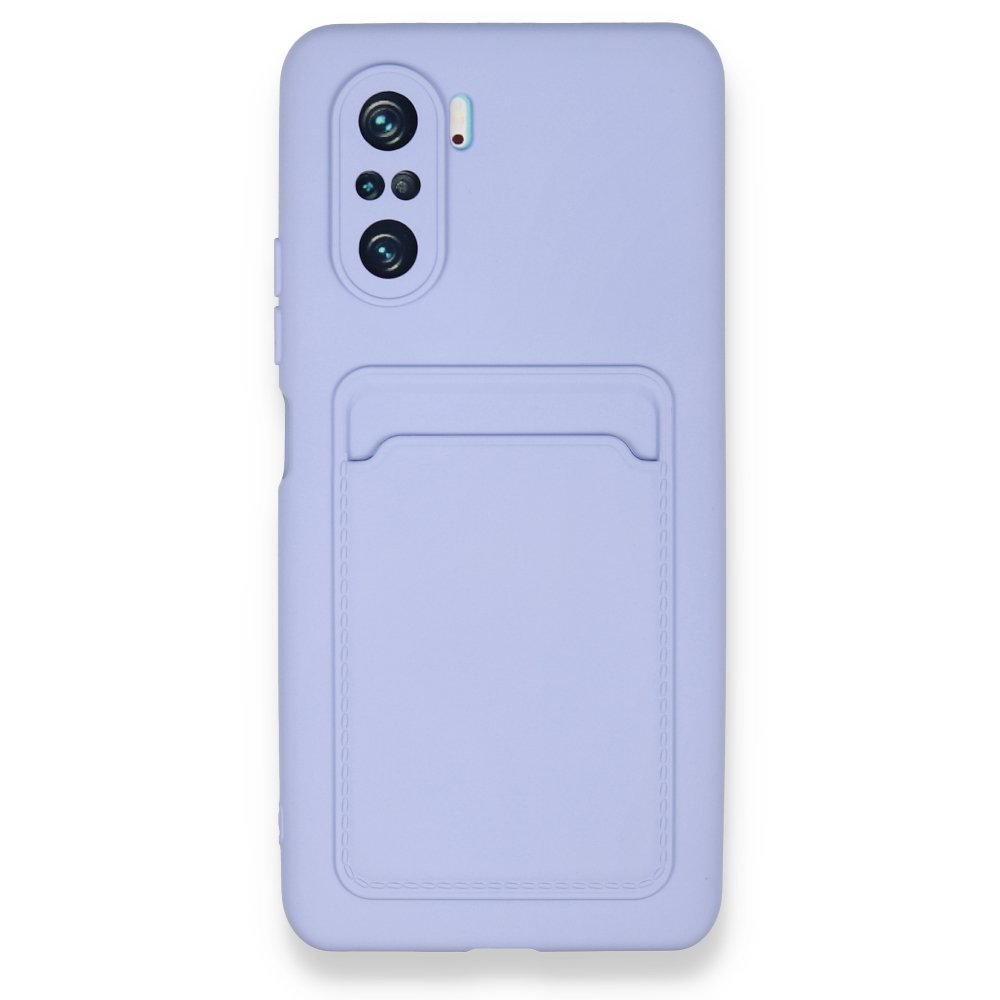 Redmi K40 Pro Kılıf Kelvin Kartvizitli Silikon - Lila