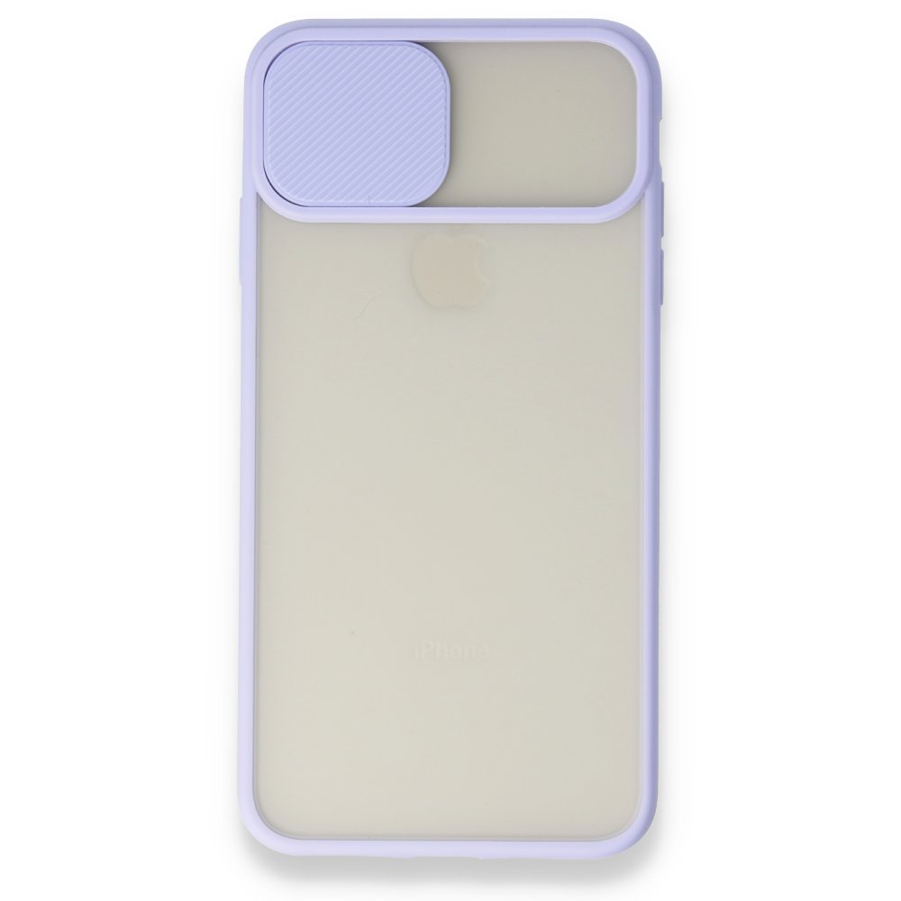 iPhone XS Max Kılıf Palm Buzlu Kamera Sürgülü Silikon - Lila  iPhone XS Max Kılıf Palm Buzlu Kamera Sürgülü Silikon - Lila