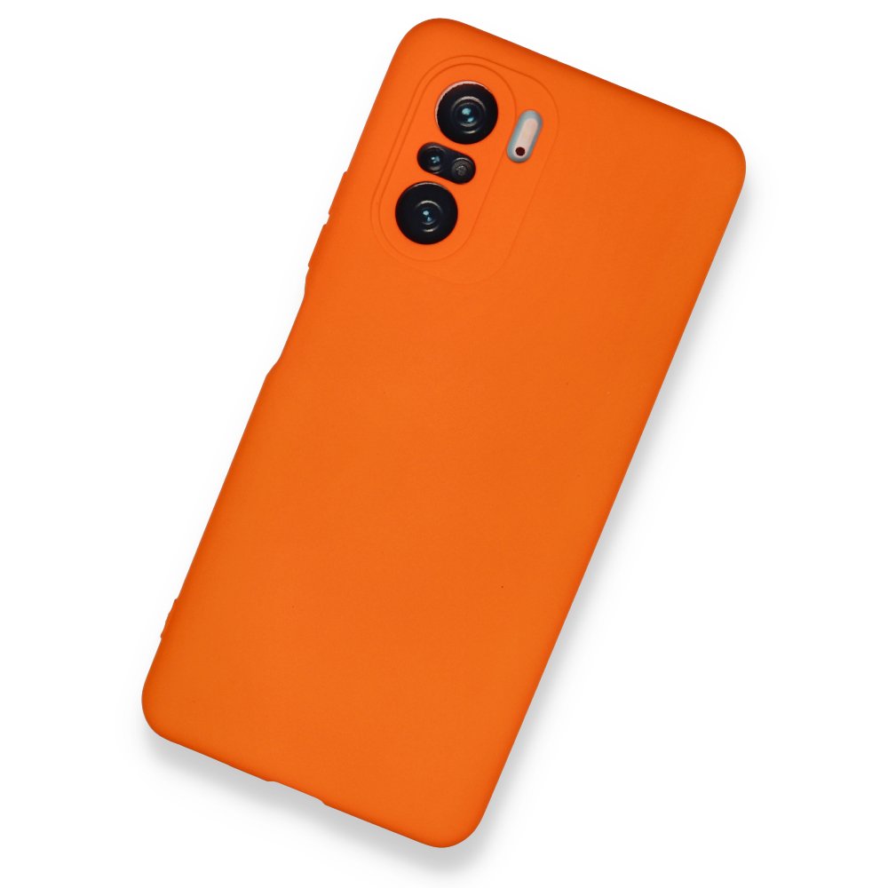 Redmi K40 Pro Kılıf Nano içi Kadife Silikon - Turuncu