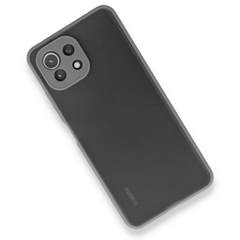 Xiaomi Mİ 11 Lite Kılıf Montreal Silikon Kapak - Gri  Xiaomi Mİ 11 Lite Kılıf Montreal Silikon Kapak - Gri