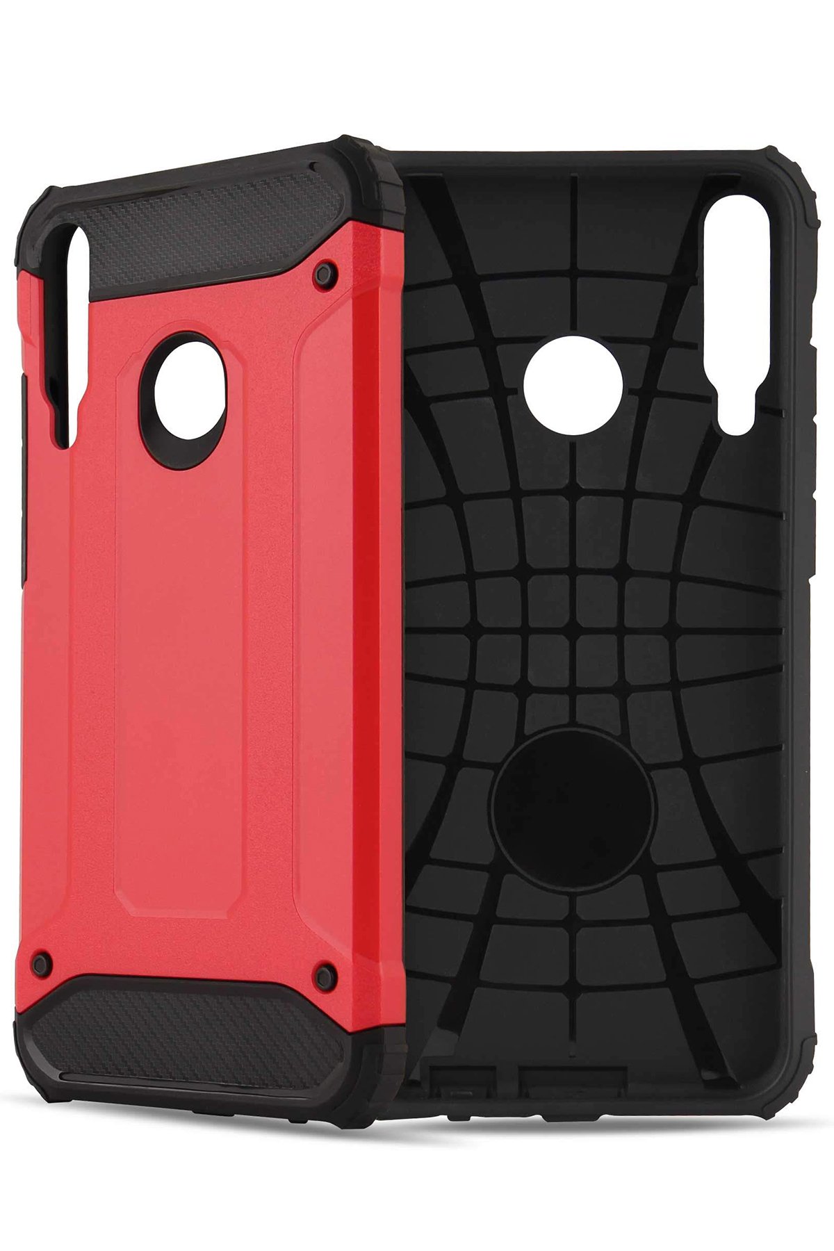  Huawei P40 Lite E Kılıf Tank Silikon Kapak - Kırmızı