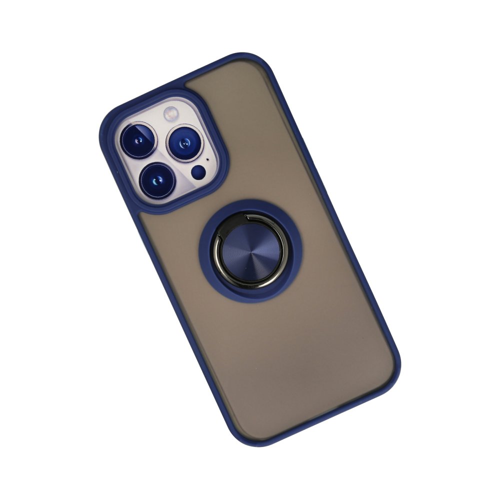 iPhone 15 Pro Max Kılıf Montreal Yüzüklü Silikon Kapak - Lacivert iPhone 15 Pro Max Kılıf Montreal Yüzüklü Silikon Kapak - Lacivert