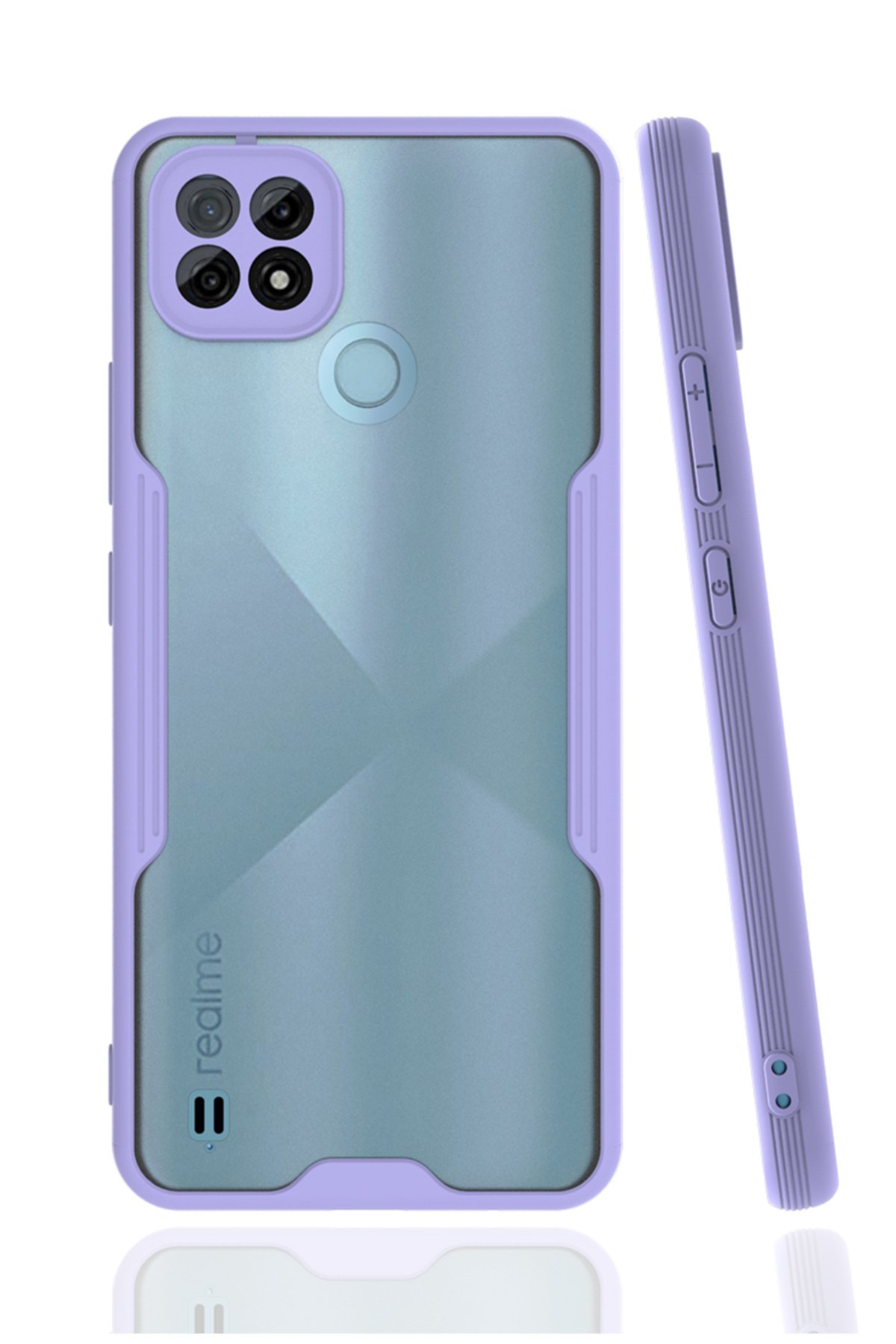 Realme C21 Kılıf Platin Silikon - Lila Realme C21 Kılıf Platin Silikon - Lila