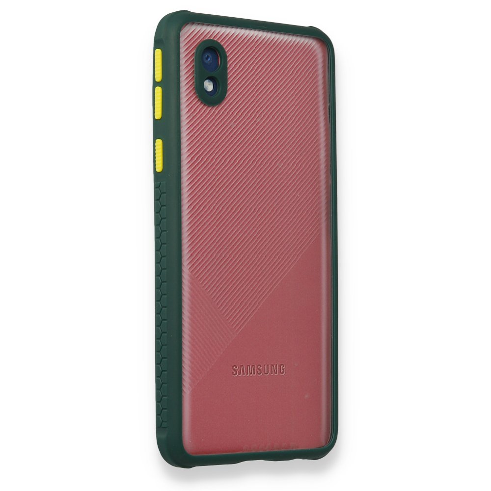 Samsung Galaxy A01 Core Kılıf Miami Şeffaf Silikon - Koyu Yeşil Samsung Galaxy A01 Core Kılıf Miami Şeffaf Silikon - Koyu Yeşil