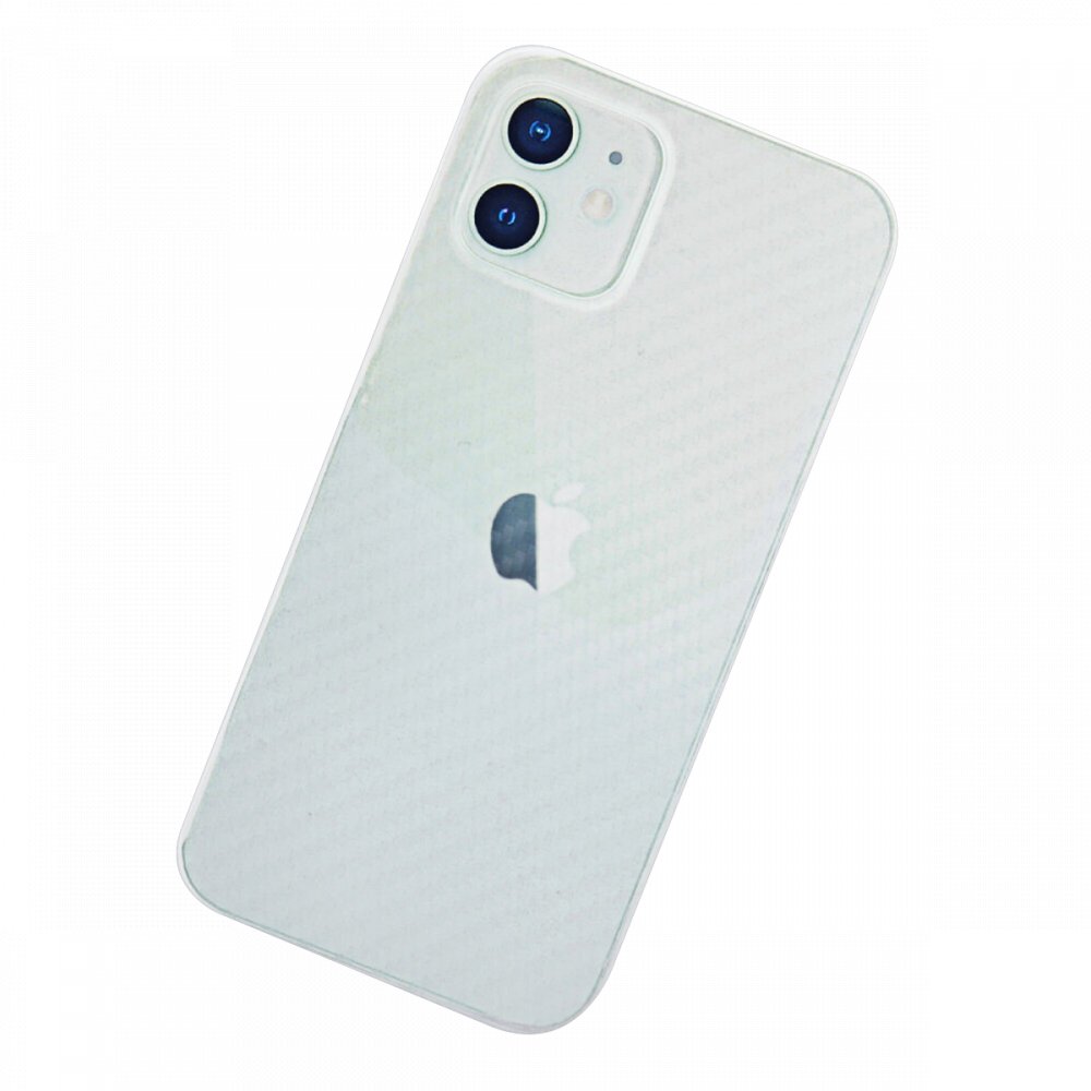  iPhone 12 Kılıf Karbon PP Silikon - Şeffaf
