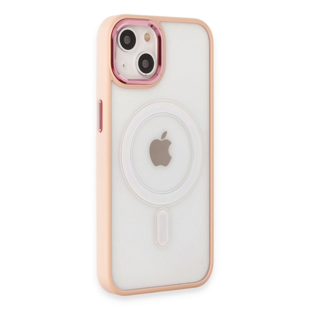  iPhone 15 Kılıf Room Magneticsafe Silikon - Pudra
