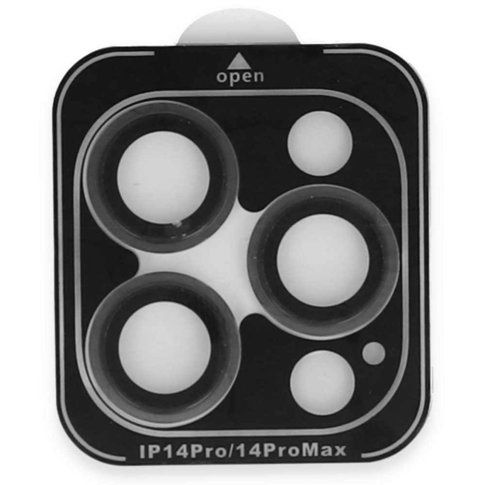  iPhone 14 Pro Max Bind Metal Kamera Lens - Siyah