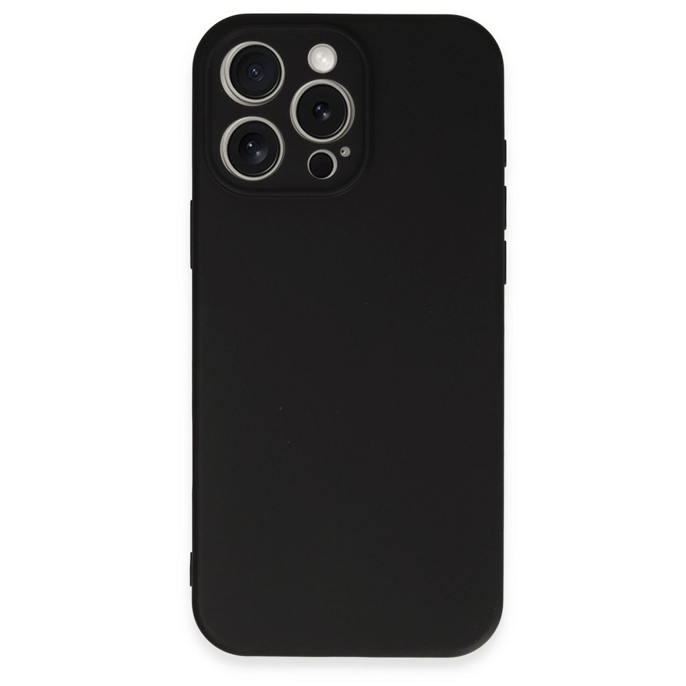 iPhone 16 Pro Kılıf Nano içi Kadife Silikon - Siyah  iPhone 16 Pro Kılıf Nano içi Kadife Silikon - Siyah