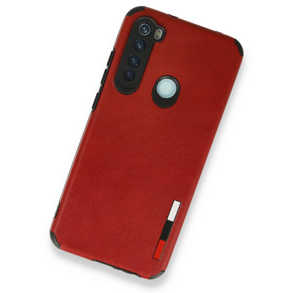 Redmi Note 8 Kılıf Loop Deri Silikon - Kırmızı