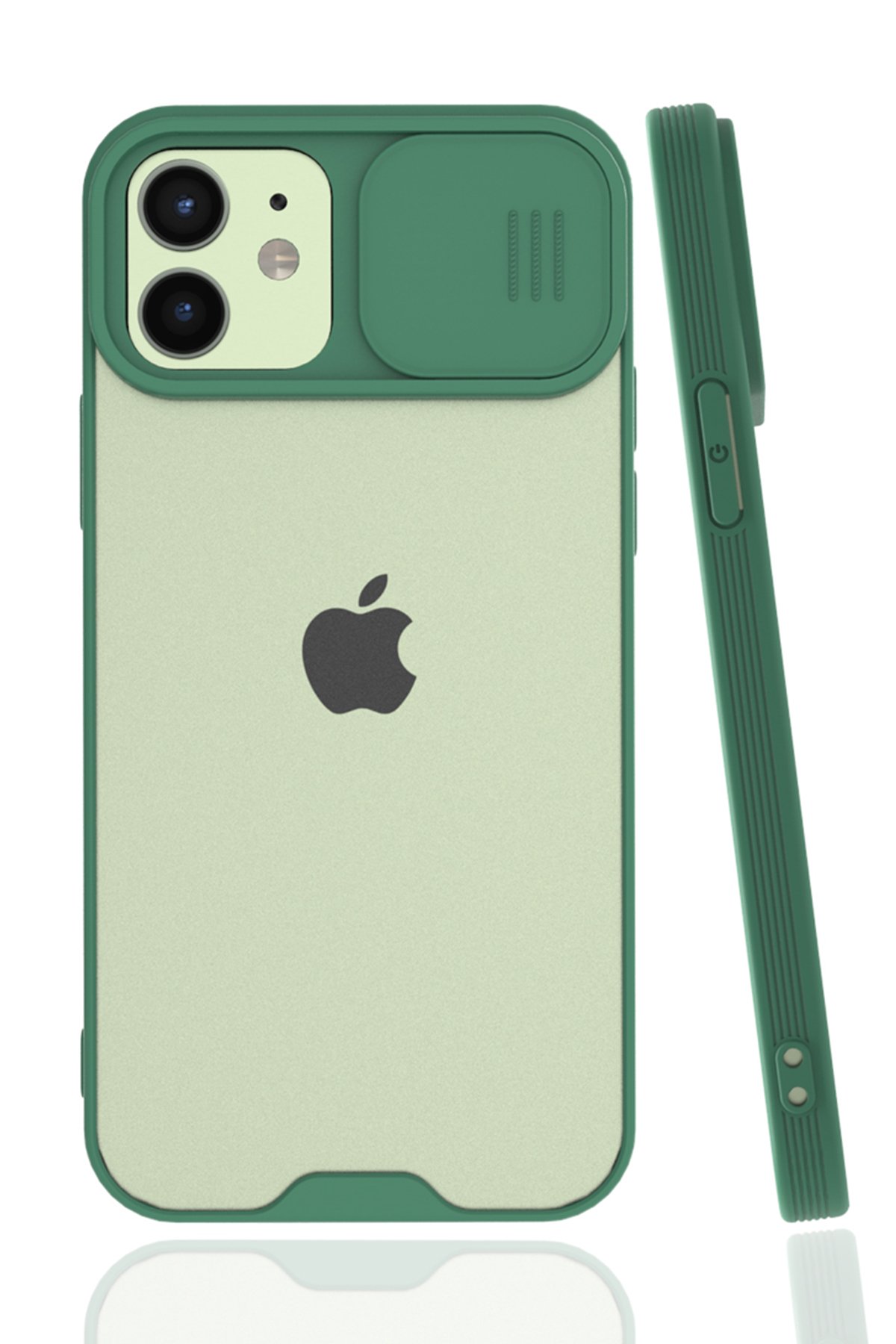 iPhone 12 Kılıf Platin Kamera Koruma Silikon - Yeşil iPhone 12 Kılıf Platin Kamera Koruma Silikon - Yeşil