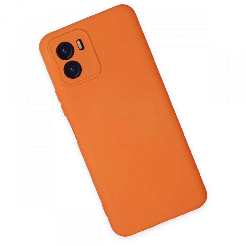  Vivo Y15S Kılıf Nano içi Kadife Silikon - Turuncu