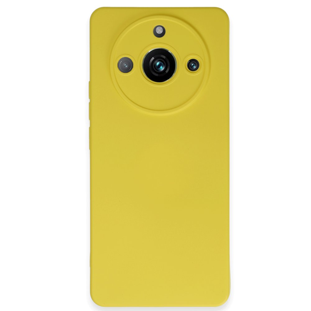 Realme 11 Pro Kılıf Nano içi Kadife Silikon - Sarı Realme 11 Pro Kılıf Nano içi Kadife Silikon - Sarı