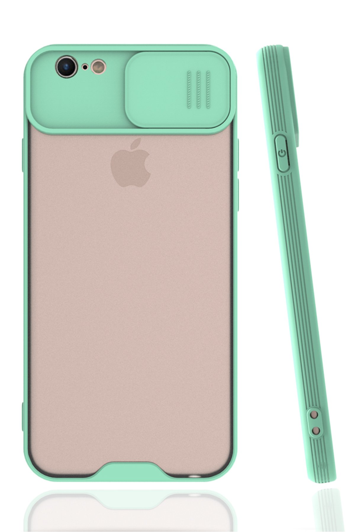 iPhone 6 Kılıf Platin Kamera Koruma Silikon - Açık Yeşil  iPhone 6 Kılıf Platin Kamera Koruma Silikon - Açık Yeşil