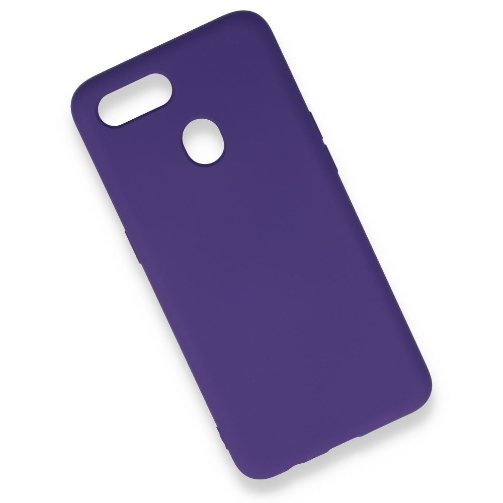 Oppo AX7 Kılıf Nano içi Kadife Silikon - Mor Oppo AX7 Kılıf Nano içi Kadife Silikon - Mor