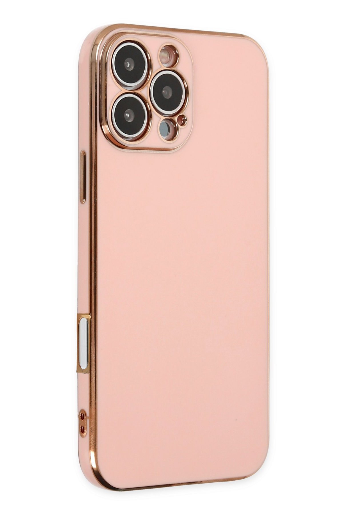  iPhone 16 Pro Max Kılıf Volet Silikon - Pembe
