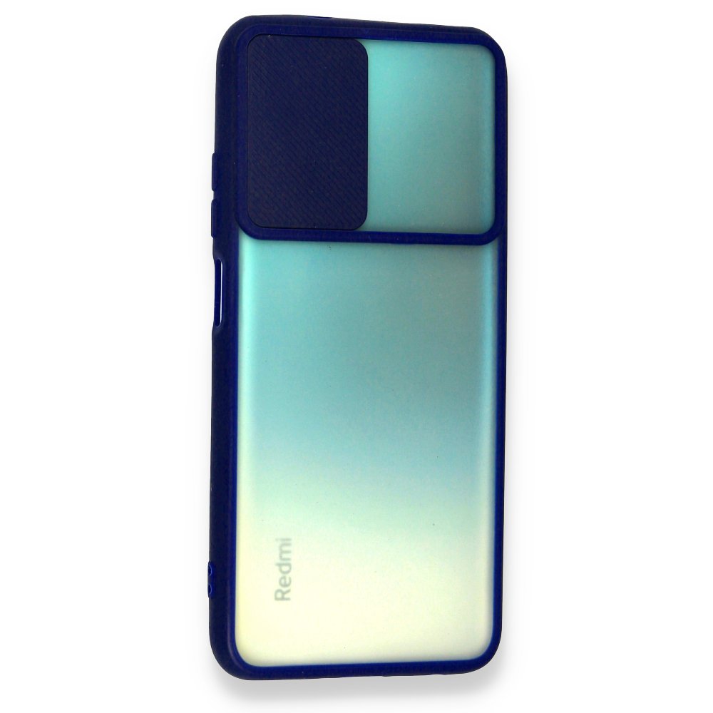 Xiaomi Poco M5s Kılıf Palm Buzlu Kamera Sürgülü Silikon - Lacivert  Xiaomi Poco M5s Kılıf Palm Buzlu Kamera Sürgülü Silikon - Lacivert