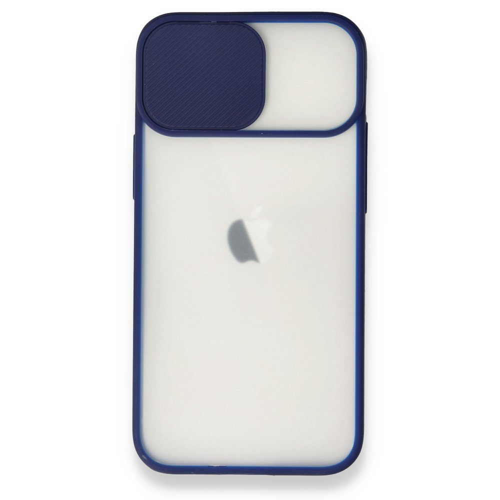 iPhone 11 Kılıf Palm Buzlu Kamera Sürgülü Silikon - Lacivert iPhone 11 Kılıf Palm Buzlu Kamera Sürgülü Silikon - Lacivert