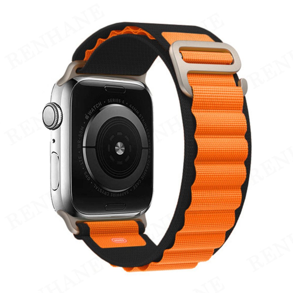  Apple Watch Ultra 49mm Mountain Kordon - Siyah-Turuncu