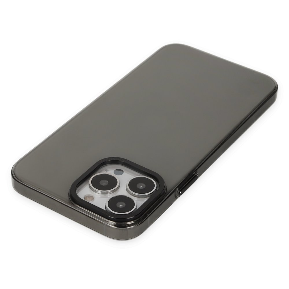 iPhone 13 Pro Max Kılıf Anka PC Sert Metal Kapak - Siyah  iPhone 13 Pro Max Kılıf Anka PC Sert Metal Kapak - Siyah