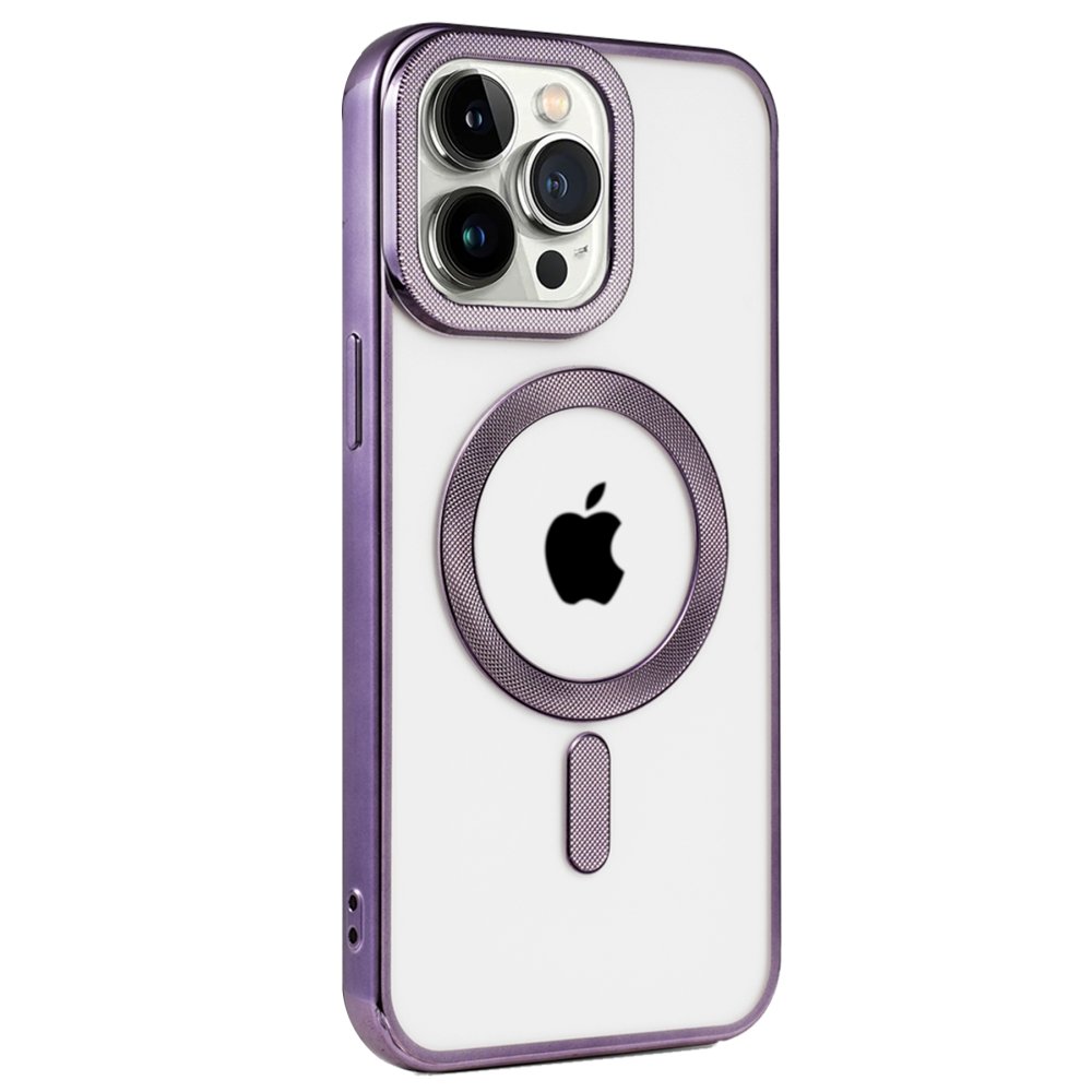 iPhone 14 Pro Max Kılıf Kronos Magsafe Kapak - Derin Mor  iPhone 14 Pro Max Kılıf Kronos Magsafe Kapak - Derin Mor
