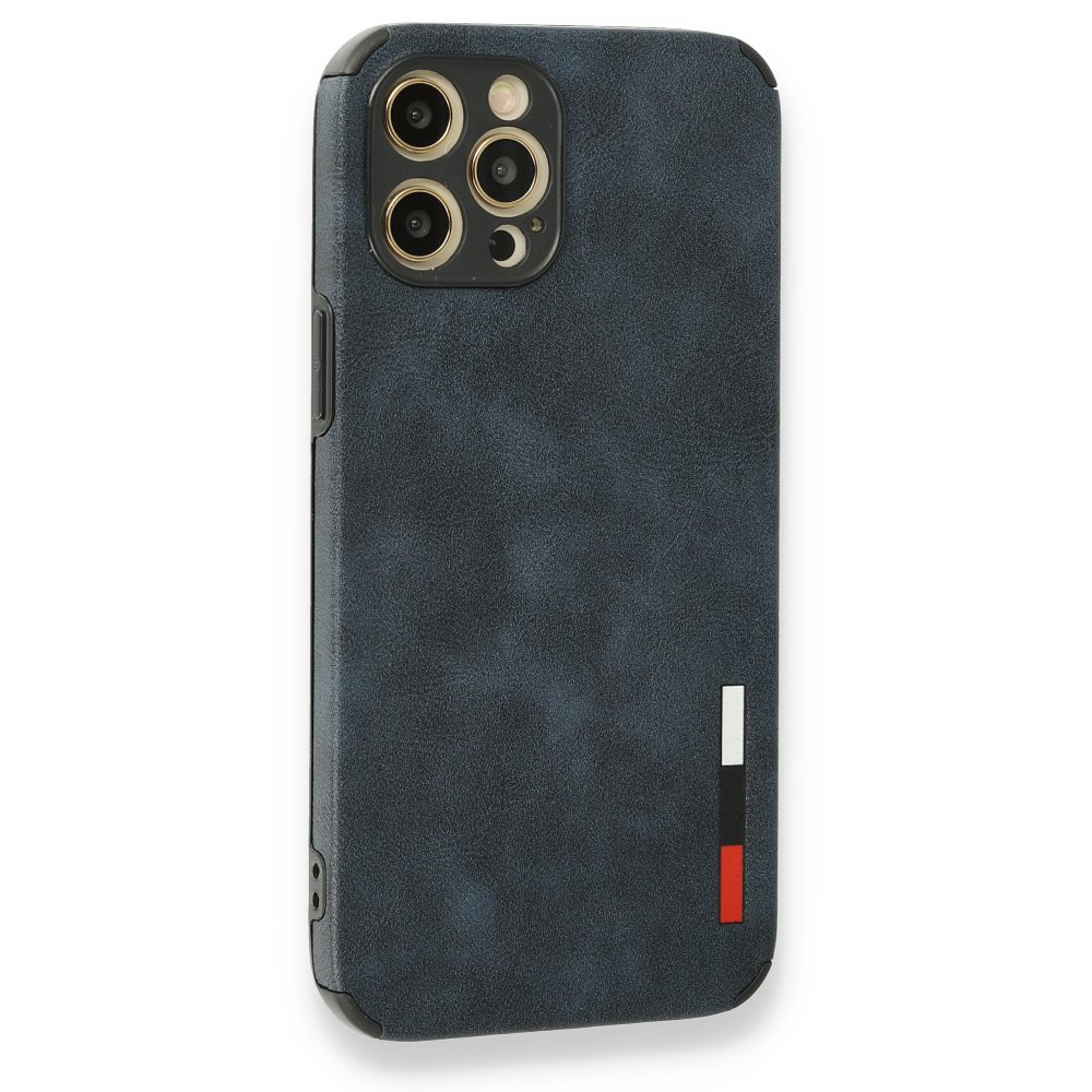  iPhone 12 Pro Max Kılıf Loop Deri Silikon - Lacivert
