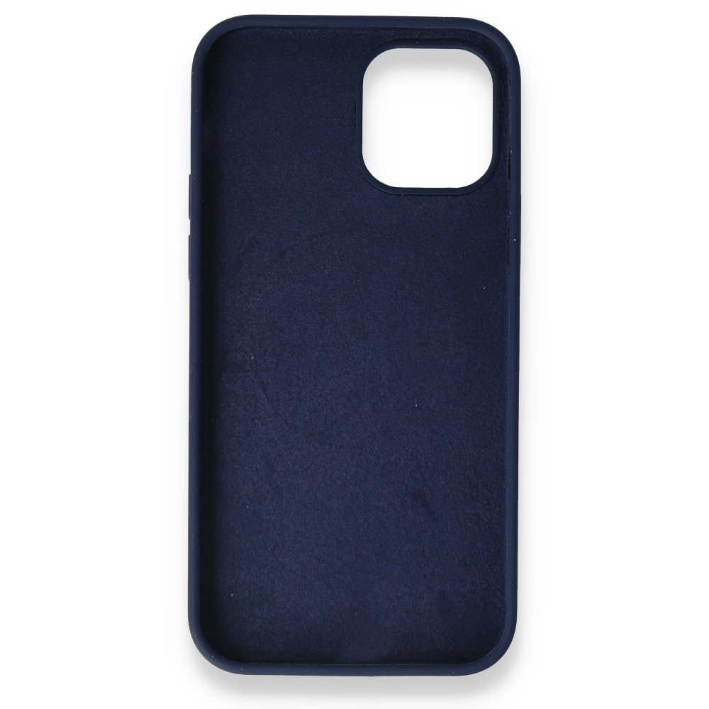  iPhone 12 Kılıf Magneticsafe Lansman Silikon Kapak - Lacivert