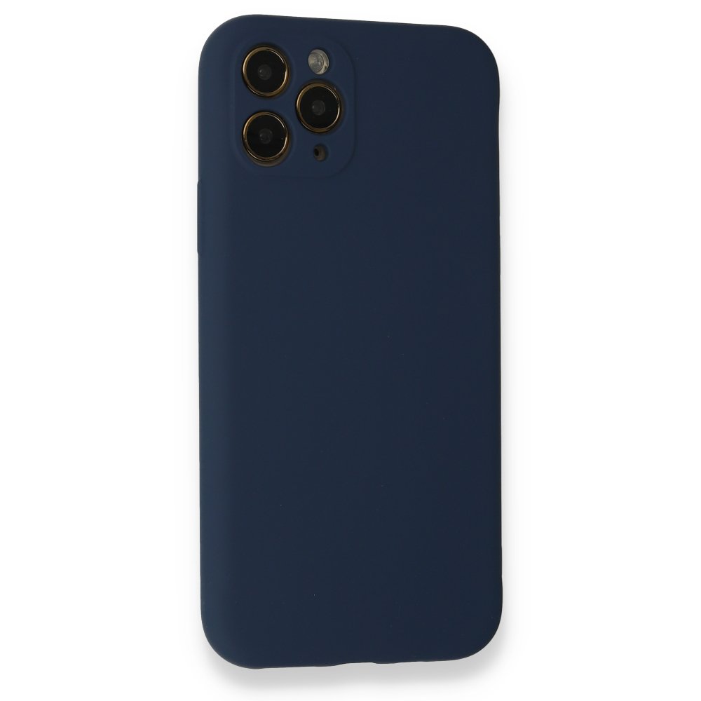  iPhone 11 Pro Kılıf Nano içi Kadife Silikon - Lacivert