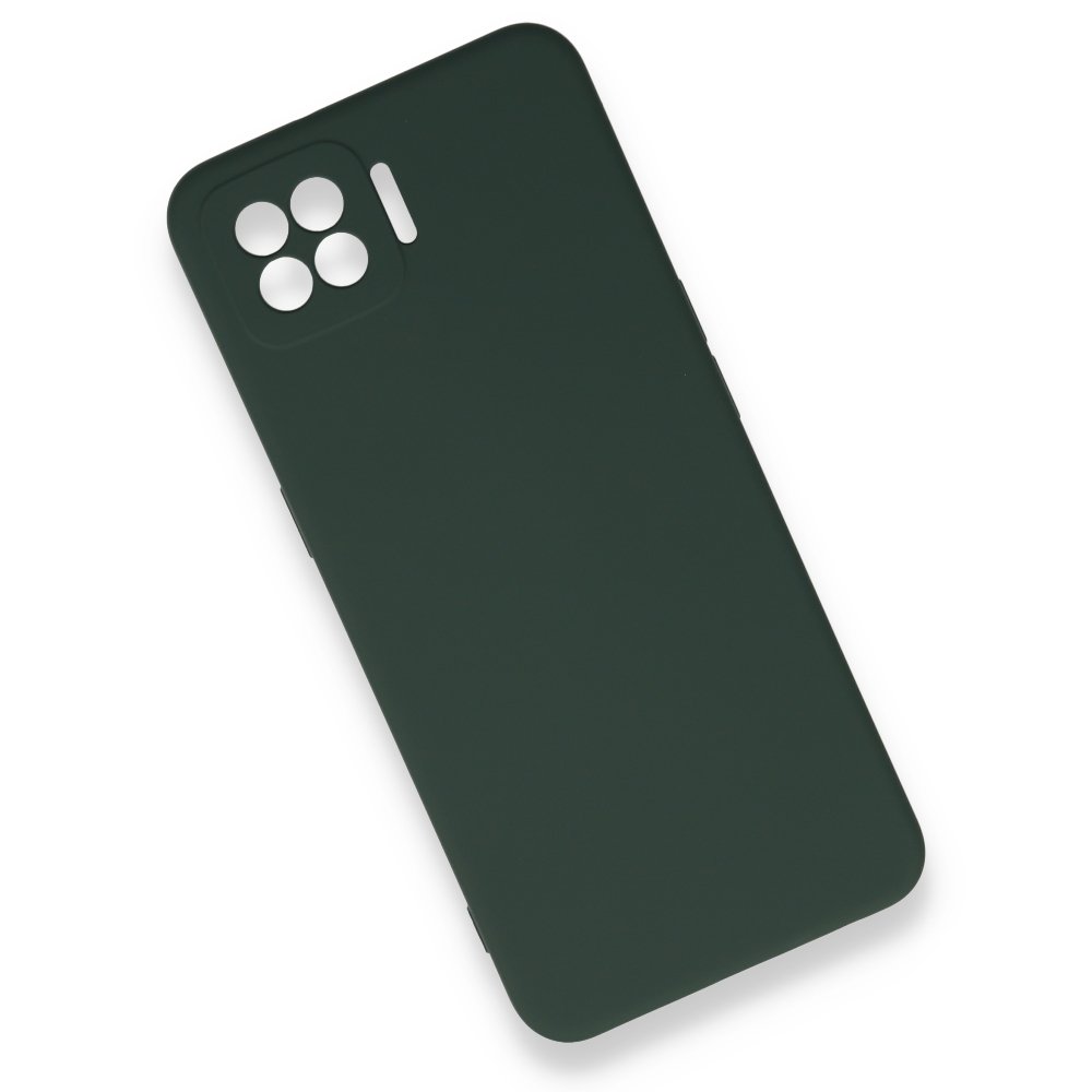  Oppo A73 Kılıf Nano içi Kadife Silikon - Koyu Yeşil