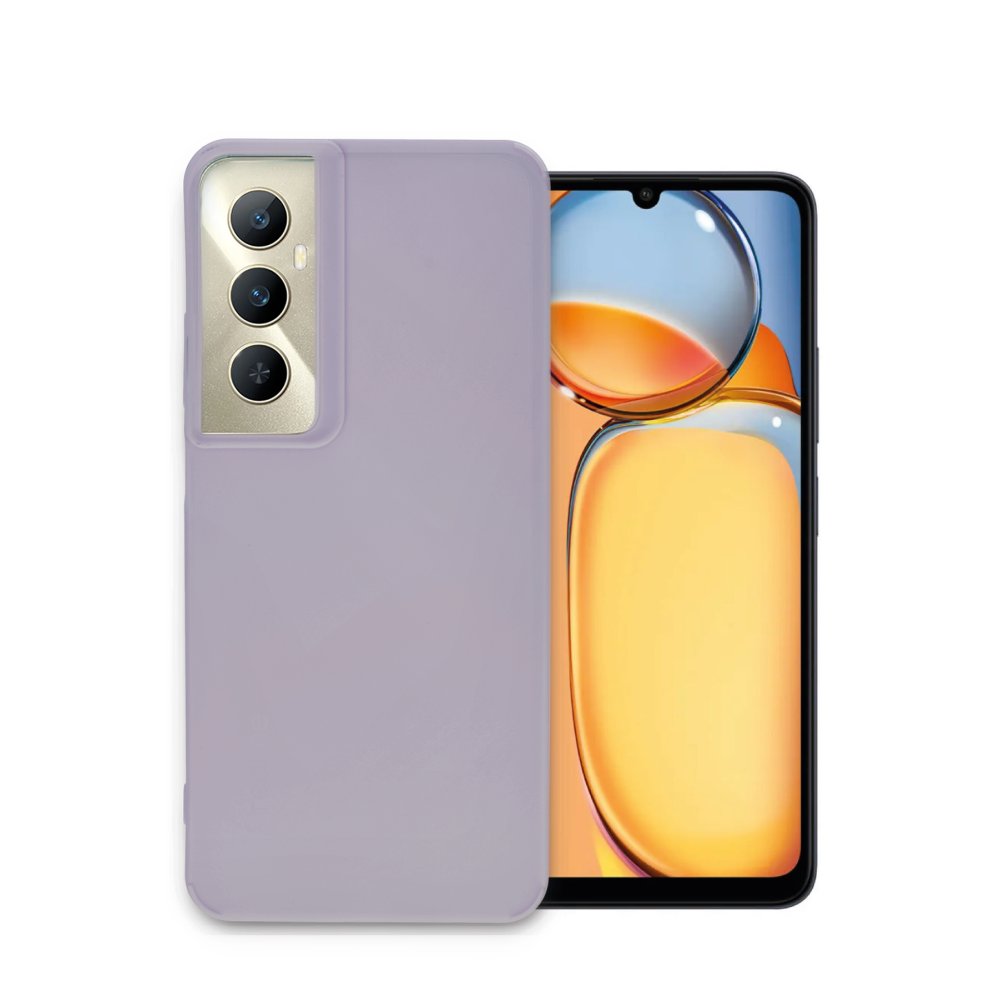 Realme C65 Kılıf Petro Silikon - Lila  Realme C65 Kılıf Petro Silikon - Lila