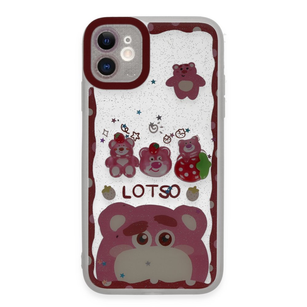  iPhone 11 Kılıf Sweet Desenli Silikon Kapak - Pembe