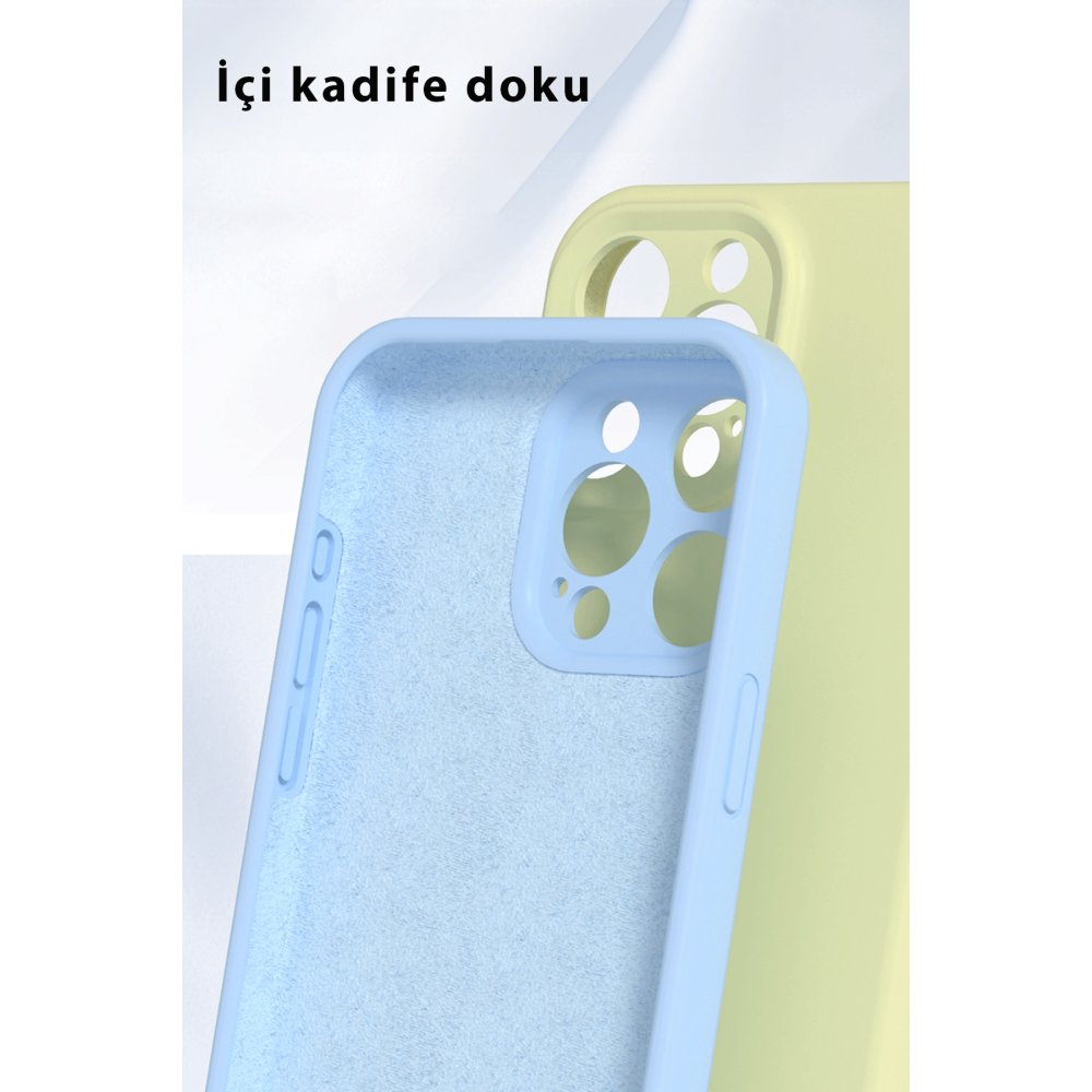 iPhone 16 Pro Kılıf Nano içi Kadife Silikon - Mavi iPhone 16 Pro Kılıf Nano içi Kadife Silikon - Mavi