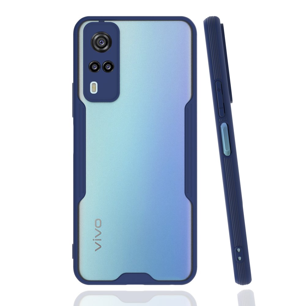  Vivo Y51 Kılıf Platin Silikon - Lacivert