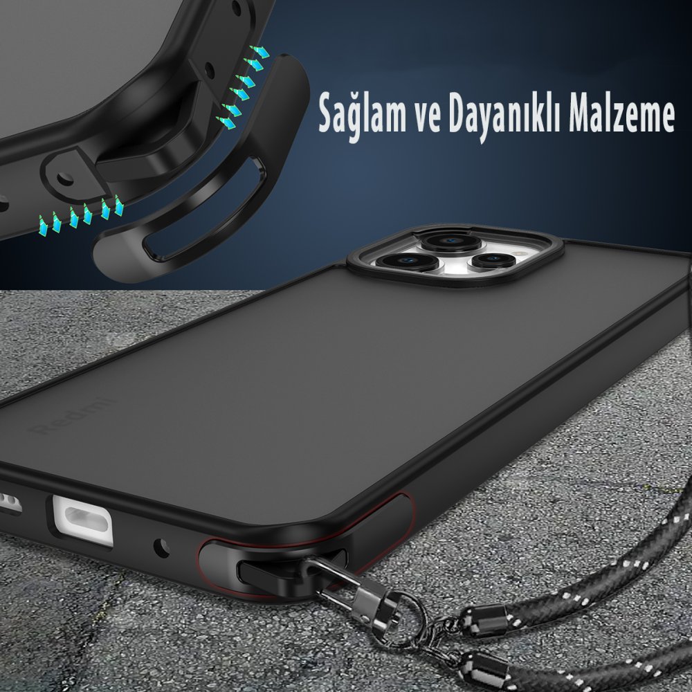 Redmi 12 Kılıf Elegant Kapak - Pudra Redmi 12 Kılıf Elegant Kapak - Pudra