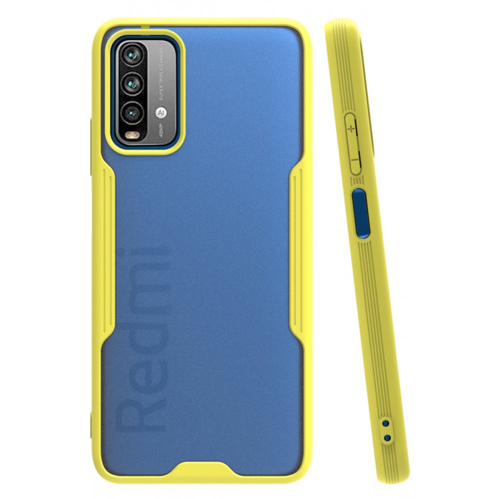 Redmi 9T Kılıf Platin Silikon - Sarı