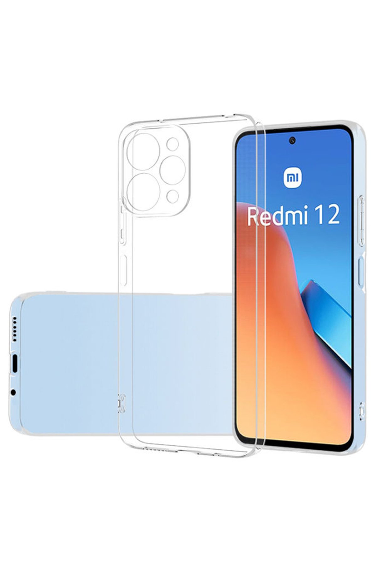 Redmi 12 Kılıf Lüx Şeffaf Silikon Redmi 12 Kılıf Lüx Şeffaf Silikon