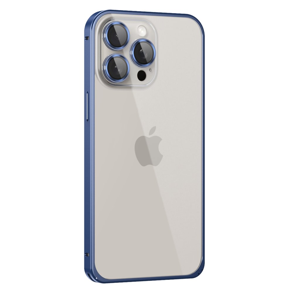 Joko iPhone 15 Pro Max Metal Bumper Mat Kapak - Lacivert Joko iPhone 15 Pro Max Metal Bumper Mat Kapak - Lacivert