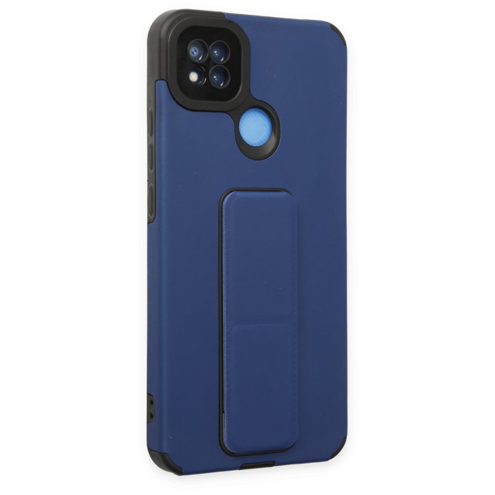 Redmi 9C Kılıf Mega Standlı Silikon - Mavi