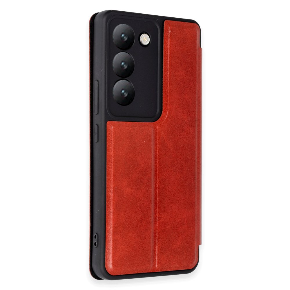  Vivo V30 Lite 4G Kılıf Flip Cover - Kırmızı