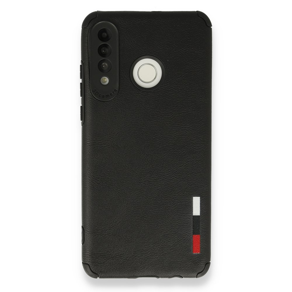 Huawei P30 Lite Kılıf Loop Deri Silikon - Siyah Huawei P30 Lite Kılıf Loop Deri Silikon - Siyah