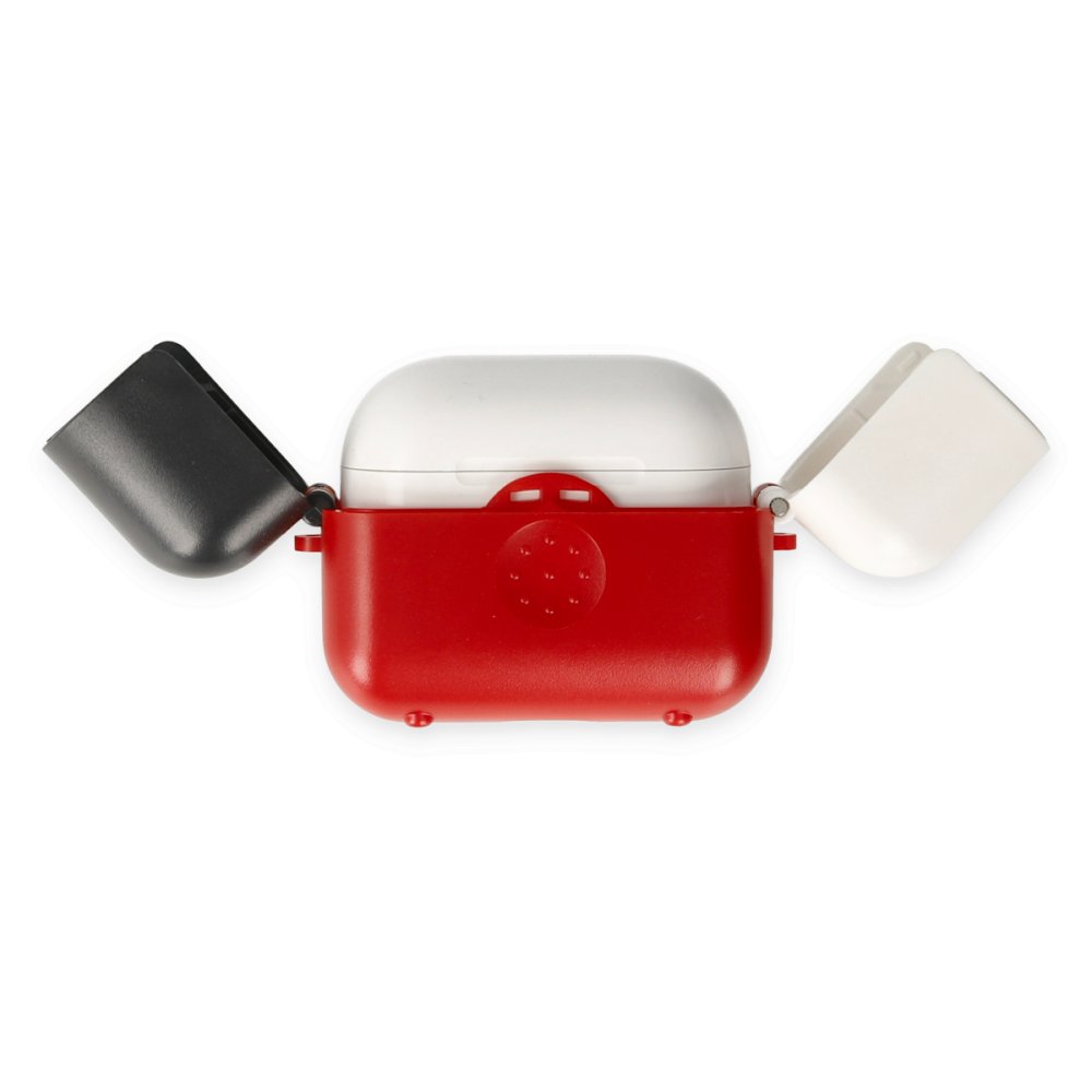 Airpods 3 (3.nesil) Basmalı Kılıf - Kırmızı-Siyah-Beyaz Airpods 3 (3.nesil) Basmalı Kılıf - Kırmızı-Siyah-Beyaz