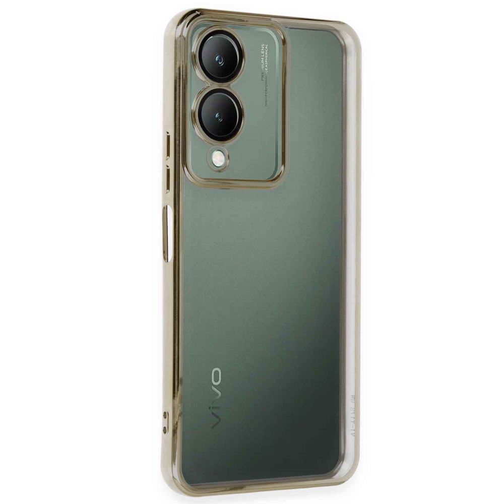 Vivo Y17S Kılıf Razer Lensli Silikon - Gold Vivo Y17S Kılıf Razer Lensli Silikon - Gold
