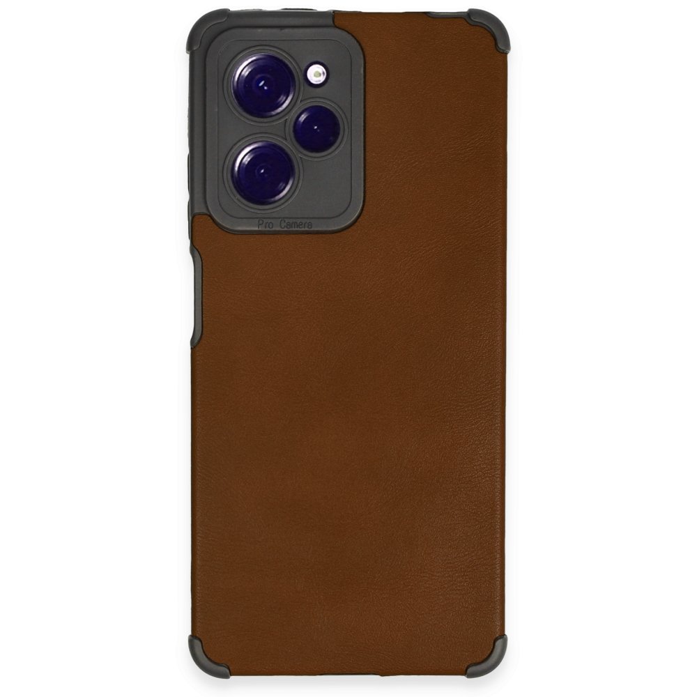 Redmi Note 12 Pro 5G Kılıf Loop Deri Silikon - Kahverengi