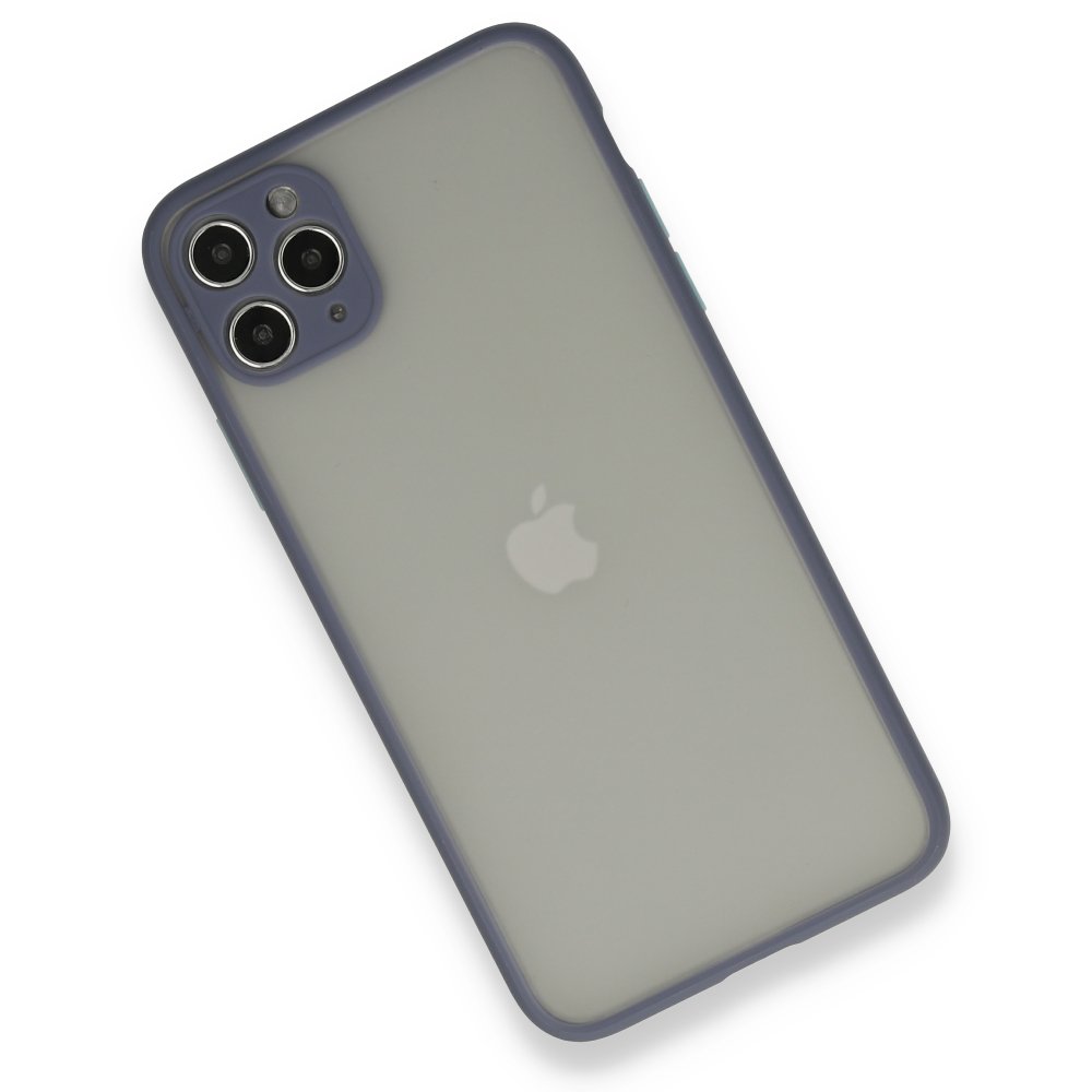  iPhone 12 Pro Max Kılıf Montreal Silikon Kapak - Gri