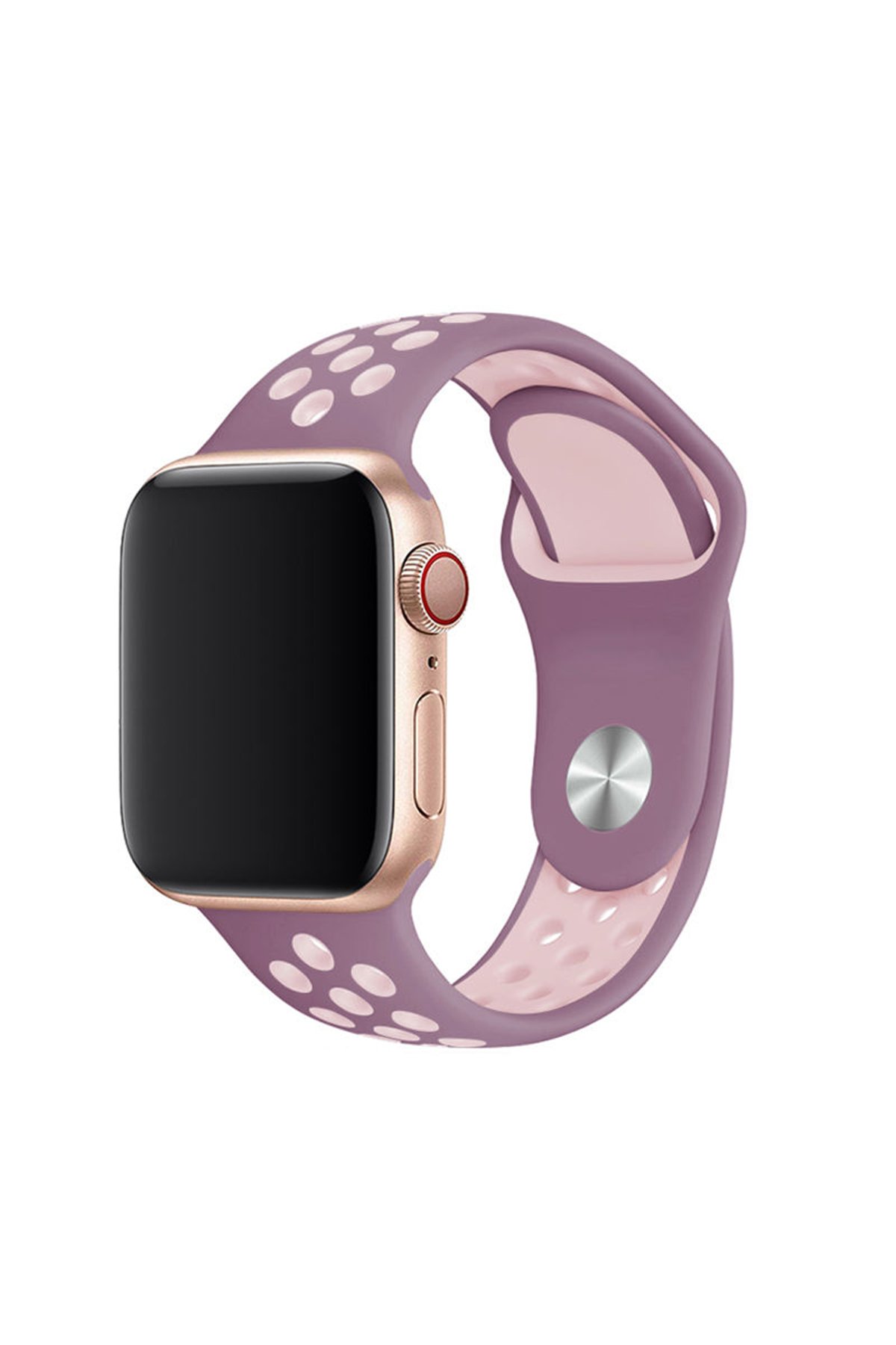 Apple Watch 41mm Spor Delikli Kordon - Mor-Pembe Apple Watch 41mm Spor Delikli Kordon - Mor-Pembe