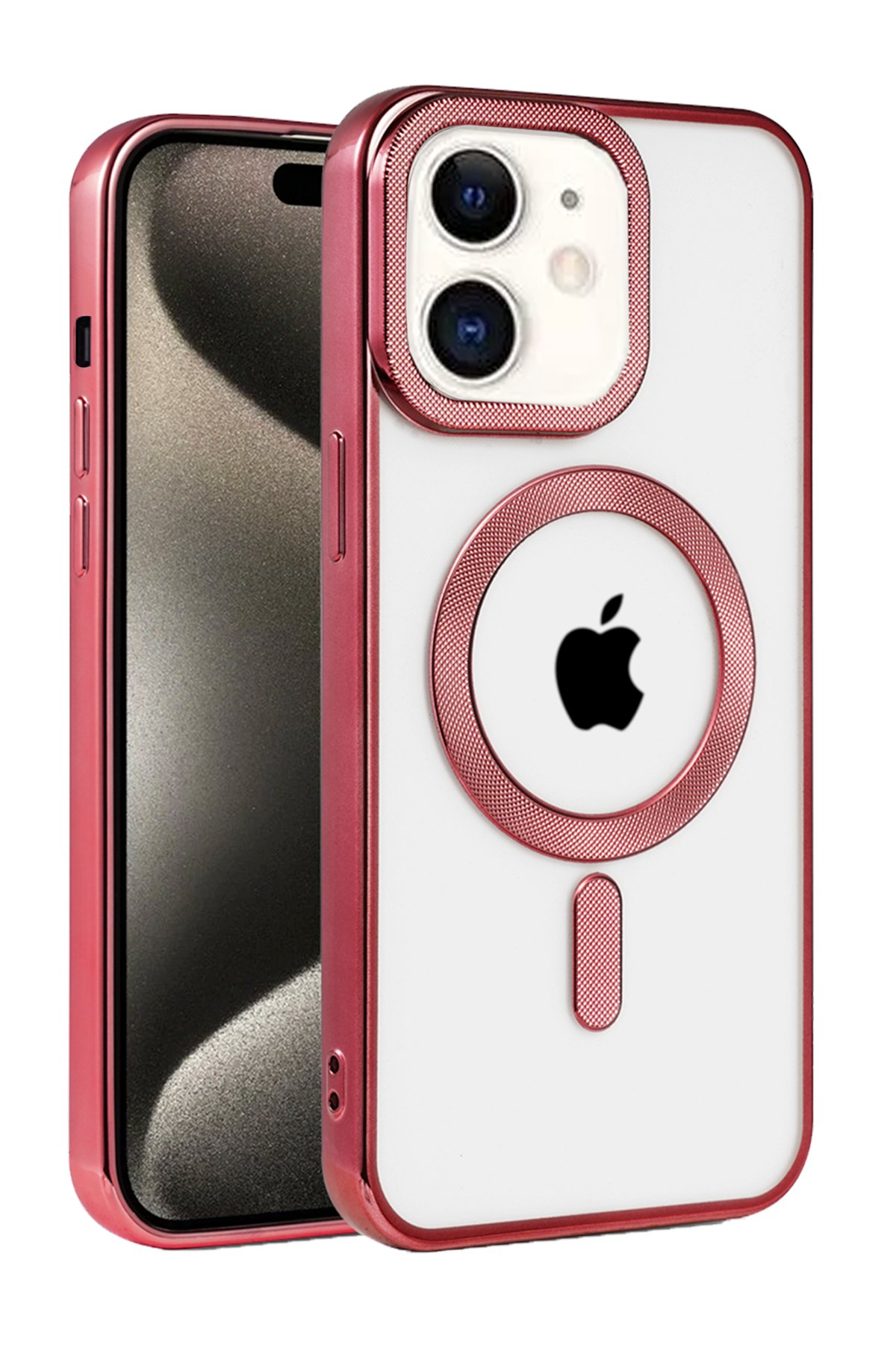 iPhone 11 Kılıf Kronos Magsafe Kapak - Kırmızı iPhone 11 Kılıf Kronos Magsafe Kapak - Kırmızı
