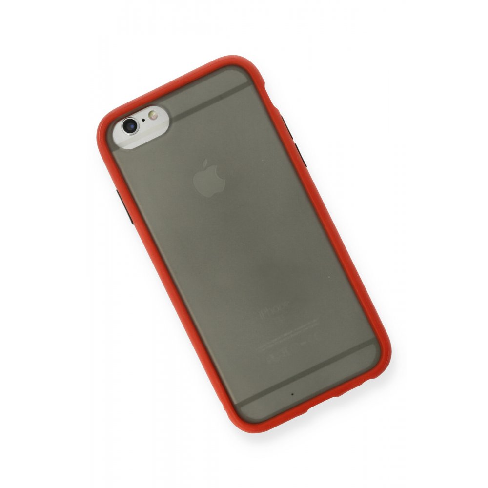  iPhone 6 Kılıf Montreal Silikon Kapak - Kırmızı